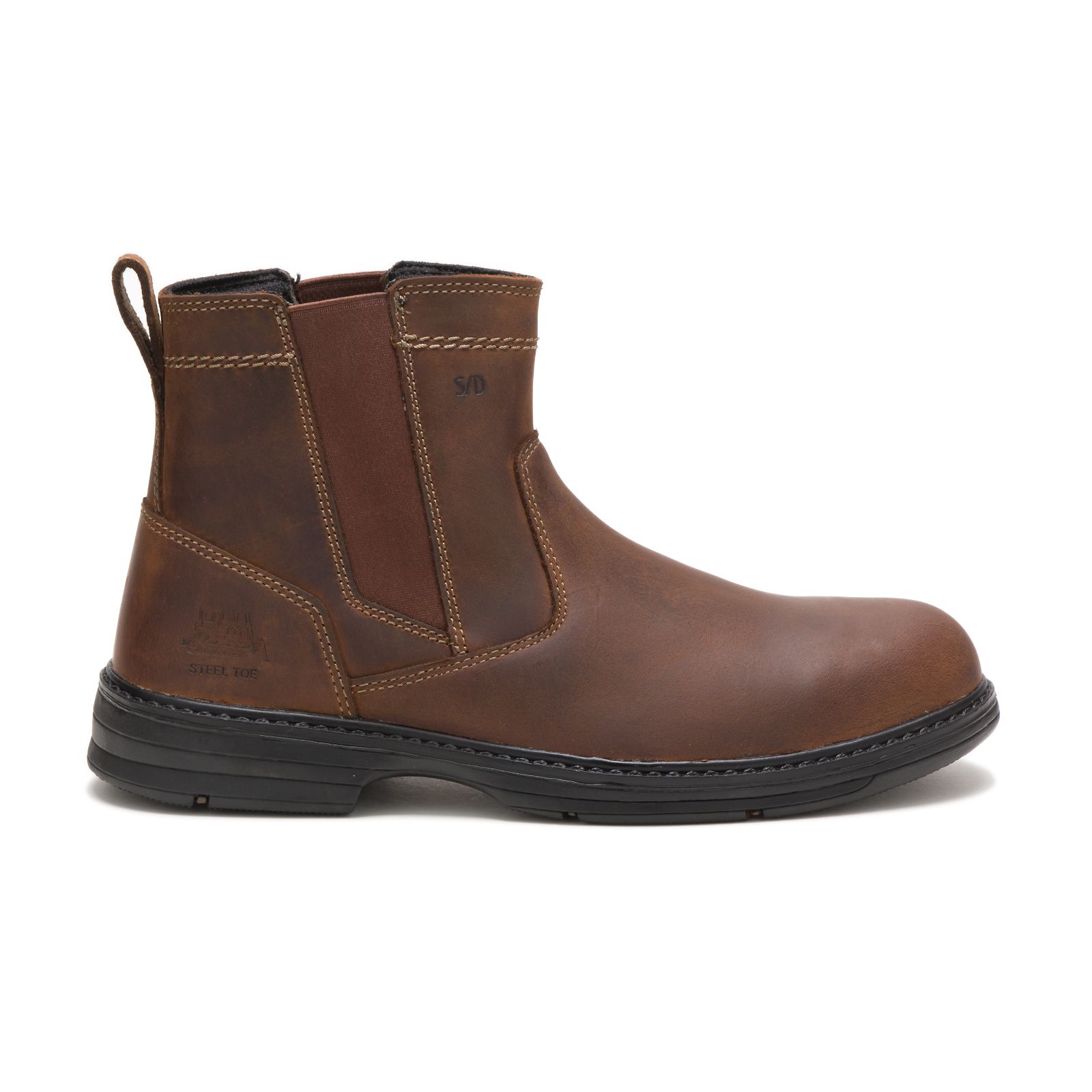 Caterpillar Boots South Africa - Cat Men's Inherit Pull On Steel Toe Steel Toe Boots Brown NC0425631